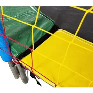 Cama Elástica Pula Pula 1,50m Lona Preta S/ Emenda Papibrink Cor da proteção de molas Quadricolor