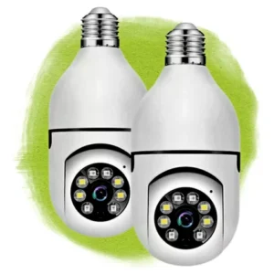 Kit 2 Camera Segurança Ip Lampada Ip Wifi Interna Externa