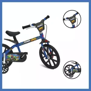 Bicicleta Infantil Aro 14 Power Game – Bandeirante – 3047 Cor Azul