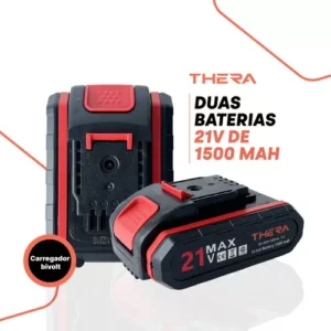 Mini Moto Serra Elétrica 6 Polegadas Thera 1200W Com Duas Baterias 1500 mah e maleta Bivolt Cor Azul-turquesa