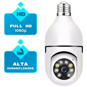 Kit 2 Camera Segurança Ip Lampada Ip Wifi Interna Externa