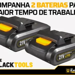 Parafusadeira Furadeira 21v 2 Baterias Profissional Bivolt