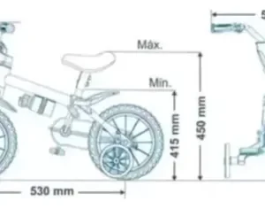 Bicicleta Infantil Menina Aro 12 Nathor Flower 2 5 Anos Rosa