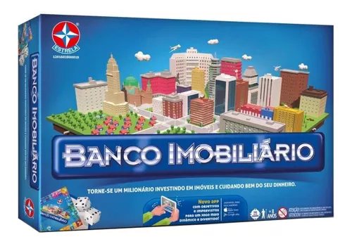 Jogo de mesa Banco imobiliário Com aplicativo Estrela