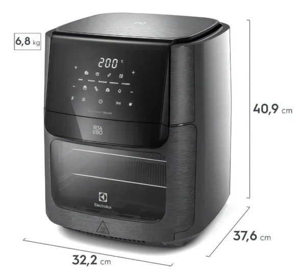 Air Fryer Oven EAF90 12L Digital Experience 1700W por Rita Lobo Cor Grafite Electrolux 127V - Imagem 11
