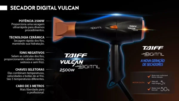 Taiff Secador Vulcan Digital 2500w 220v - Imagem 11