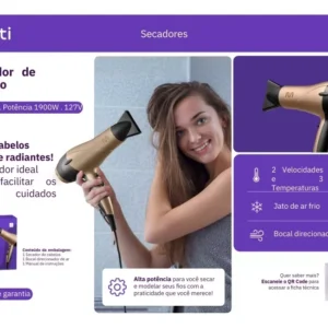 Secador De Cabelo Gold Multi 127v 1900w 2 Veloc 3 Temperat