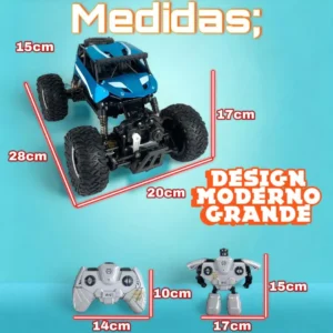 Carrinho Controle Remoto Robô Grande Recarregável Ninho Boy