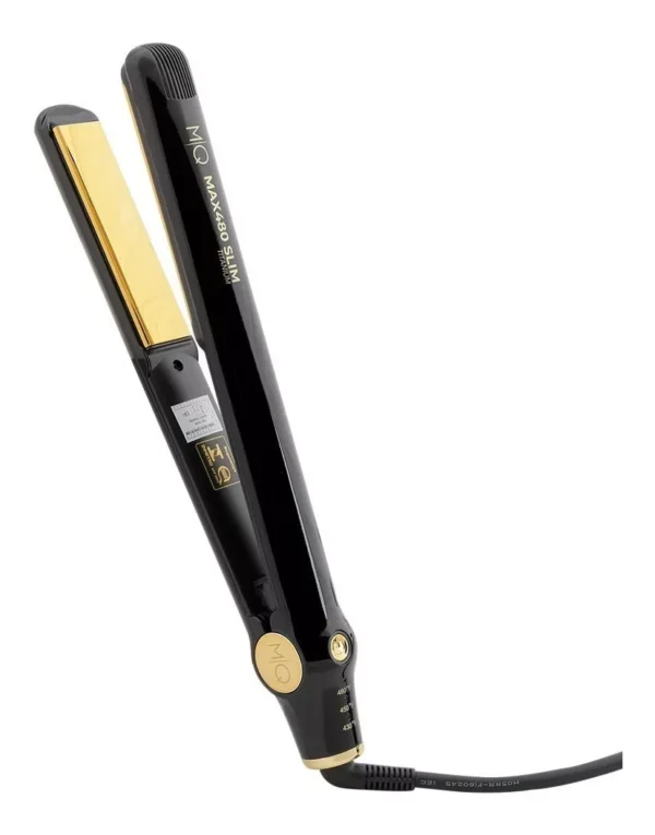 Chapinha de cabelo MQ Professional Hair Styling Max480 Slim Titanium preta 110V/220V - Imagem 2