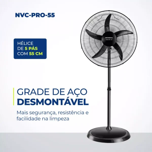 Ventilador De Coluna 55cm 5pás Oscilante Nvc-pro-55 Mondial - Image 2