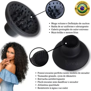 Secador De Cabelo Com Difusor Mondial Grey Rose 2000w