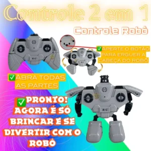 Carrinho Controle Remoto Robô Grande Recarregável Ninho Boy