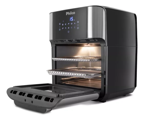 Fritadeira Air Fryer Oven Philco Pfr2200 4 Em 1 12l 1800w Cor Preta 110V - Image 3