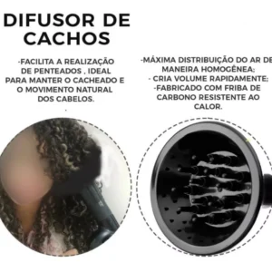 Secador De Cabelo 2000w Mondial Power Black Íon Com Difusor