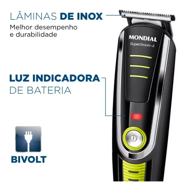 Aparador De Pelos Super Groom 6 Bg04 Mondial - Imagem 4