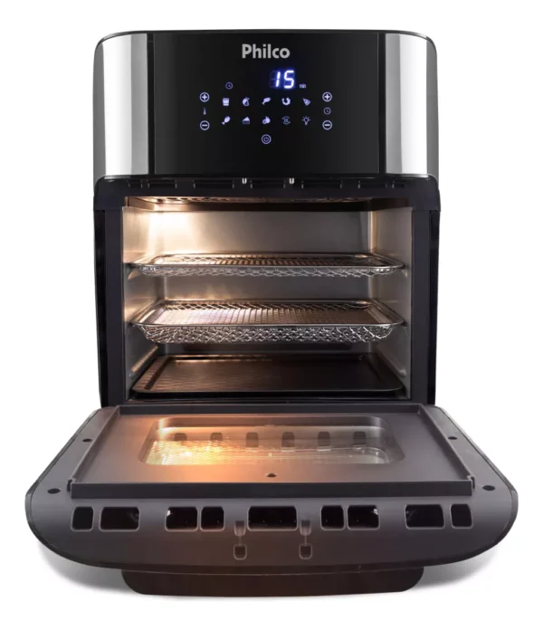 Fritadeira Air Fryer Oven Philco Pfr2200 4 Em 1 12l 1800w Cor Preta 110V - Image 4