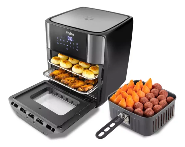 Fritadeira Air Fryer Oven Philco Pfr2200 4 Em 1 12l 1800w Cor Preta 110V - Image 5