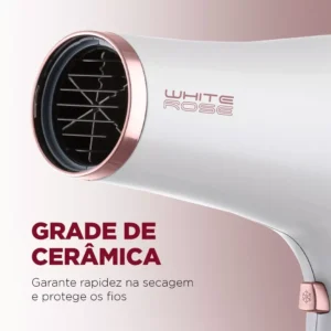 Secador De Cabelos Scn50 2000w Branco E Gold Rose Mondial