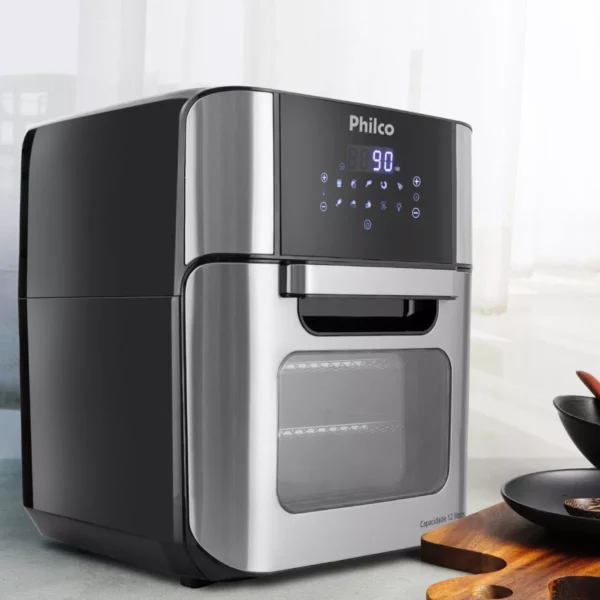 Fritadeira Air Fryer Oven Philco Pfr2200 4 Em 1 12l 1800w Cor Preta 110V - Image 6