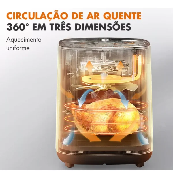 Air fryer Gaabor GA-E45A0 de 4L cor cinza 127V - Imagem 6