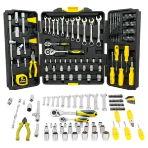 Kit De Ferramentas Maleta Caixa 128 Pcs Mecanico Titanium Cor Preto