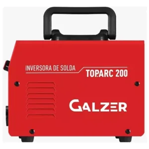 Máquina Inversora Solda Top Arc 200a 220v Galzer Cor Vermelho Frequência 50/60