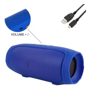 Caixa Caixinha De Som Bluetooth Pendrive Sd Portátil Azul 20w