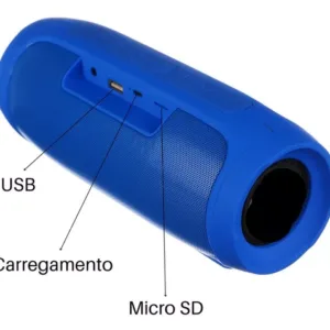Caixa Caixinha De Som Bluetooth Pendrive Sd Portátil Azul 20w
