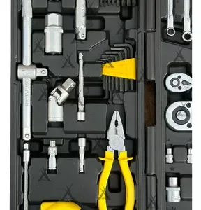 Kit De Ferramentas Maleta Caixa 128 Pcs Mecanico Titanium Cor Preto
