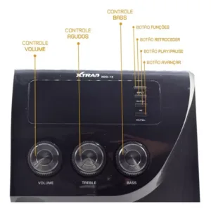 Micro System Caixa Som 2.1 Bluetooth 1000w Mp3 Fm Pc Bivolt Cor Preto 110V/220V