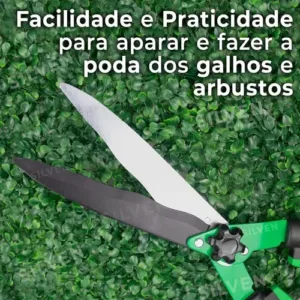 Tesoura Cerca Viva Sebes Arbustos Poda Grama com Cabo Telescópico Trapp