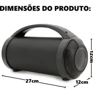 Caixa De Som Bazooka 70w Rms Bt Aux Usb Tws Led Multilaser