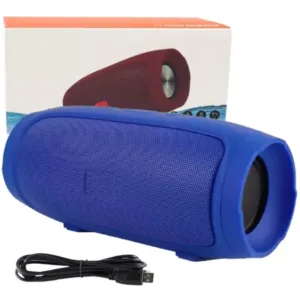 Caixa Caixinha De Som Bluetooth Pendrive Sd Portátil Azul 20w