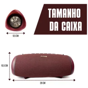 Caixa De Som Sabala Dr-203 A Prova D’água Vermelho Piscina Praia
