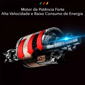 Mini Serra Motosserra Elétrica Portátil Bateria Recarregável Cor Preto 110V/220V