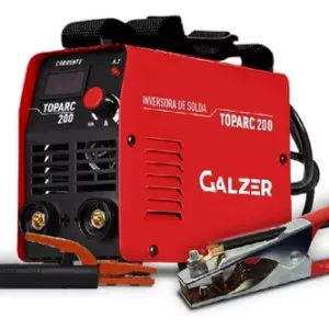 Máquina Inversora Solda Top Arc 200a 220v Galzer Cor Vermelho Frequência 50/60
