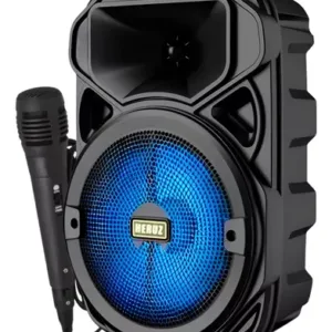 Caixa De Som Portátil Amplificada Bluetooth Karaokê Usb Mic