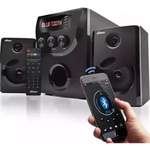 Micro System Caixa Som 2.1 Bluetooth 1000w Mp3 Fm Pc Bivolt Cor Preto 110V/220V
