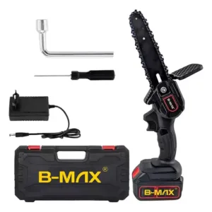 Moto Serra Elétrica À Bateria Lítio Mini 36v Bivolt Portátil Cor Preto 110V/220V