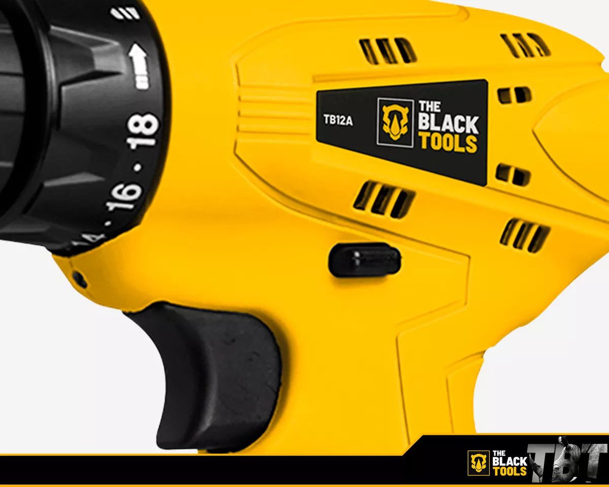 Parafusadeira Furadeira 3/8 Bivolt A Bateria 12v Cor Amarelo Frequência 60Hz 110V/220V