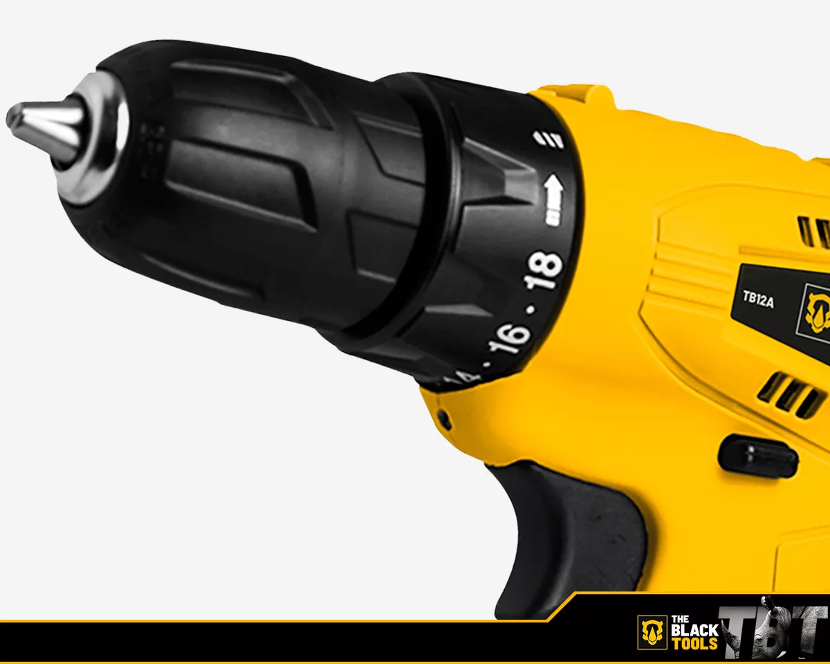 Parafusadeira Furadeira 3/8 Bivolt A Bateria 12v Cor Amarelo Frequência 60Hz 110V/220V