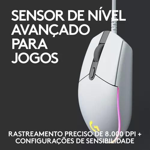 Logitech G Series G203 Lightsync Cor Branco 910005795