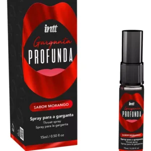 Gel Garganta Profunda Spray Dessensibilizante Oral Intt Sabor Morango