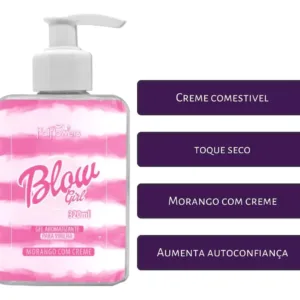 Hot Flowers Blow Girl gel aromatizante beijável para virilha