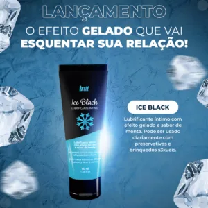 Intt ice blackl lubrificante intimo corporal beijavel 50 ml