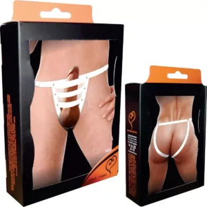 Cueca Sexy Gaiola Jockstrap Especial Ousada Picante Branca