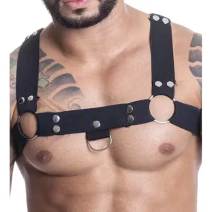 Arreios Harness Masculino De Elástico Com Argolas