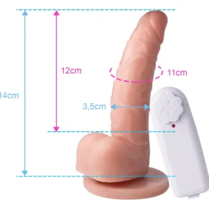 Pinto Rola Pênis Borracha Vibrador Ventosa Consolo Sexshop Cor Creme