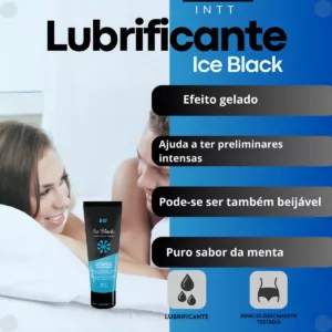 Intt ice blackl lubrificante intimo corporal beijavel 50 ml