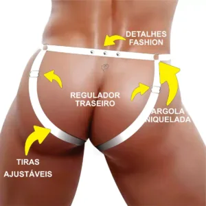 Cueca Sexy Gaiola Jockstrap Especial Ousada Picante Branca